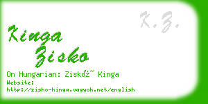 kinga zisko business card